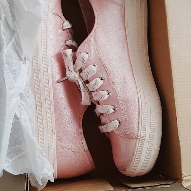 [preloved] Keds Triple Kick Shimmer Canvas Pink