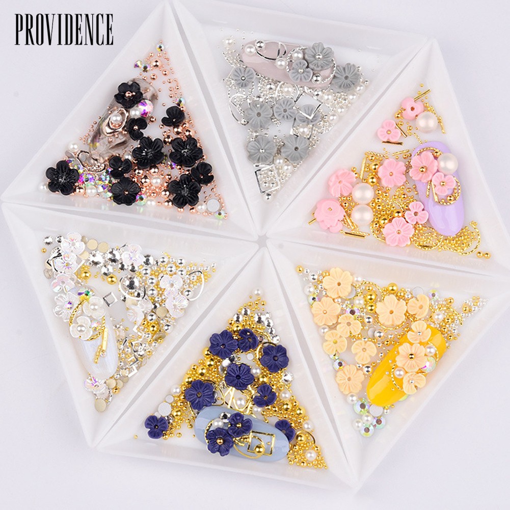 Providence Shell Flower Bead Rhinestone Mixed 3D Nail Art Sequin DIY Manicure Jewelry