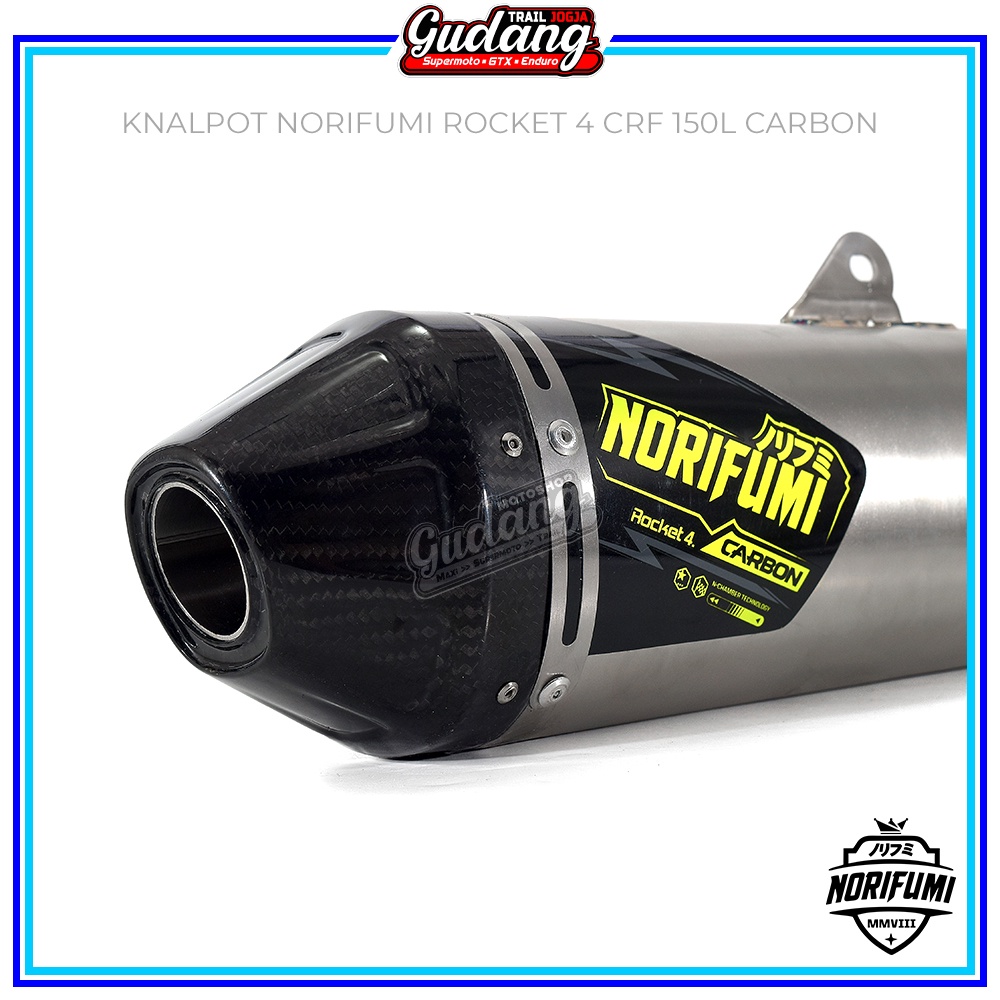 Knalpot Muffler Norifumi Rocket 4 KLX 150 BIGFOOT CRF 150L CARBON