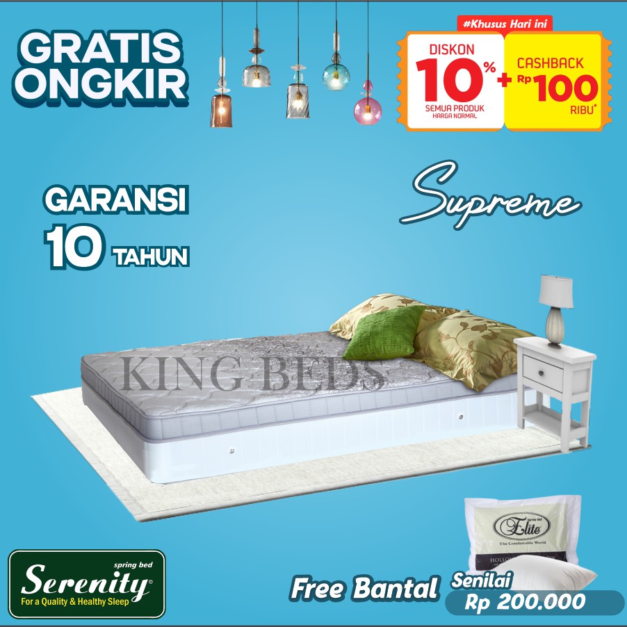 Elite Spring Bed Serenity Supreme matras kasur only 160 180 200 100