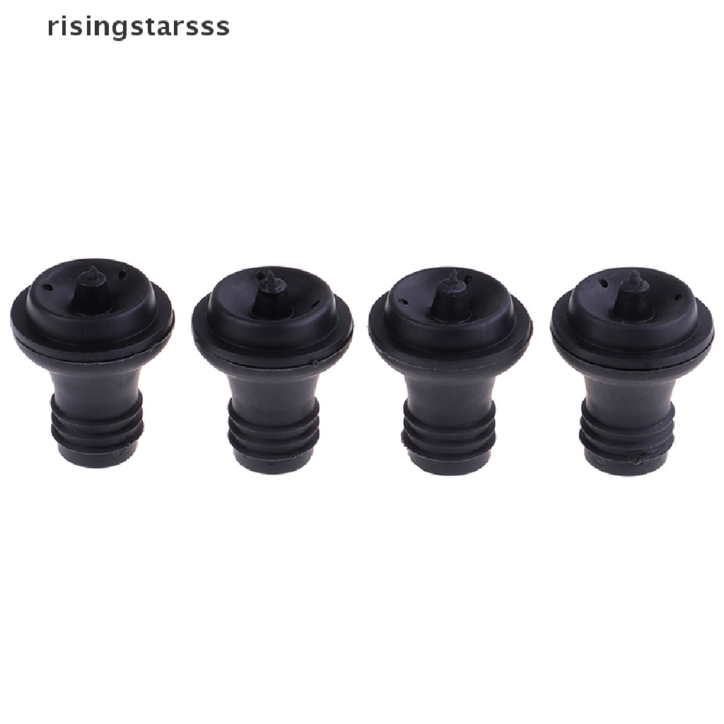 Rsid Span-new 4Pcs Karet Vacuum Suction Bottle Stopper Vacuum Wine Pump Preserver Stoppers