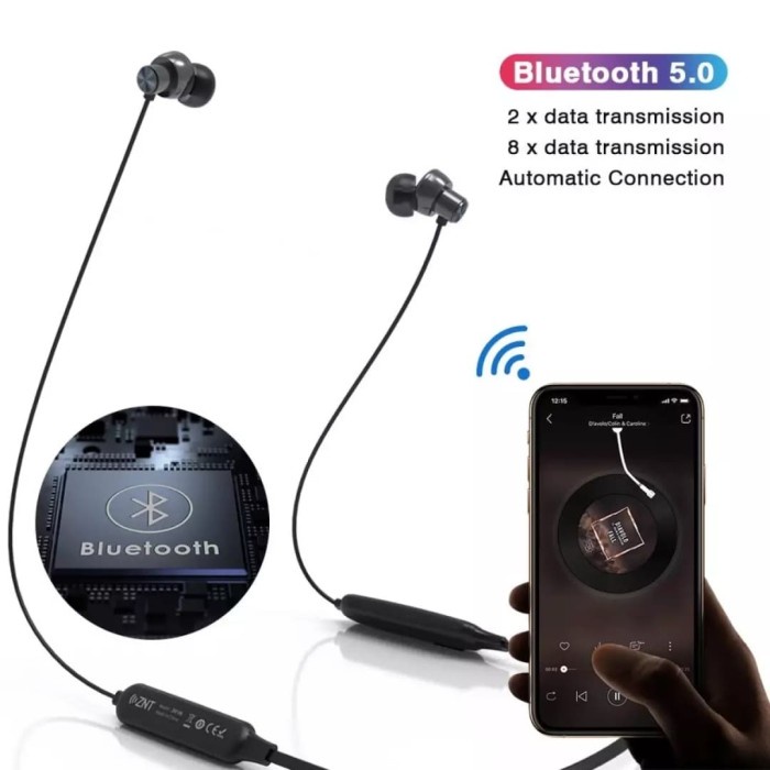 Headset earphone ZNT H8 Bluetooth 5.0 kualitas HI-FI