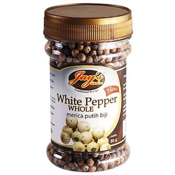 

Bumbu JAYS White pepper whole 80gr (biji merica putih)