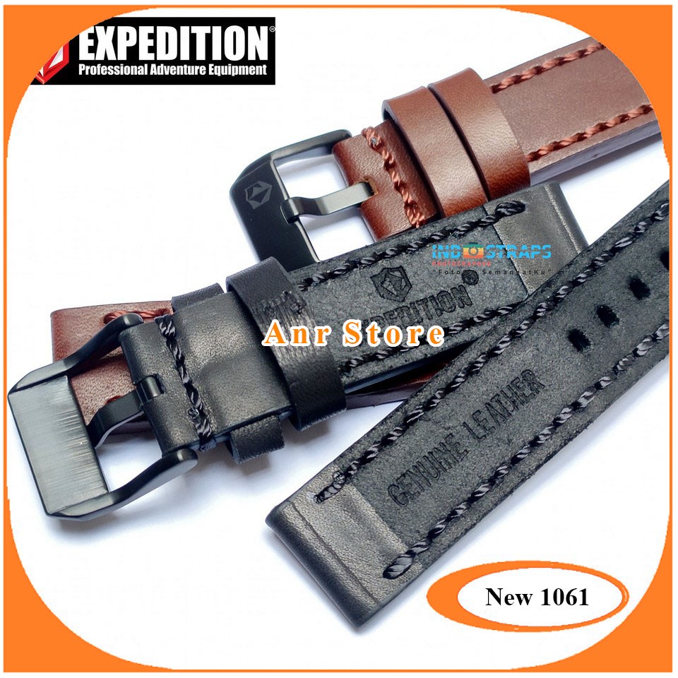 Strap Tali Jam Tangan Expeditrion Origtinal Oem 22 mm 24 mm Buckle Hitam