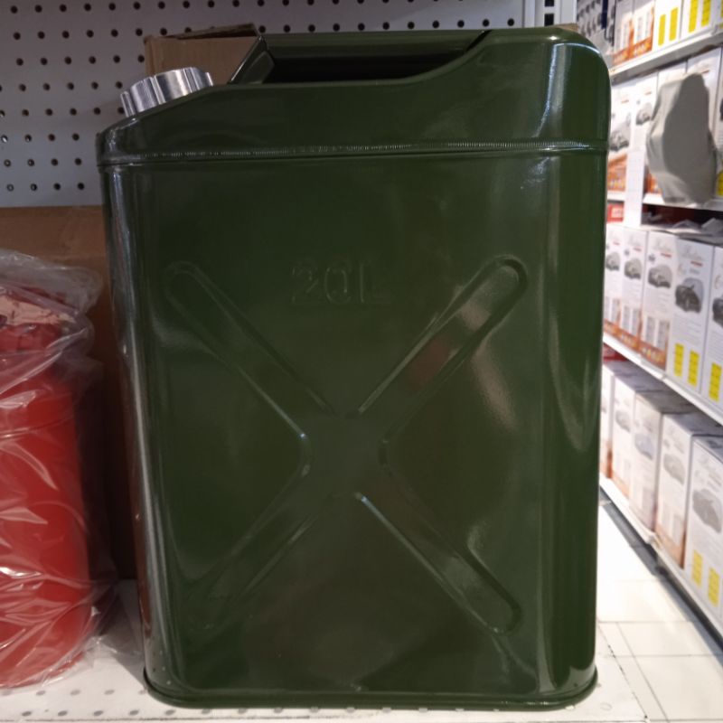 Jerigen besi jerigen bensin jerigen solar Krisbow 20 Ltr Jerigen Bahan Bakar Jerry - Hijau