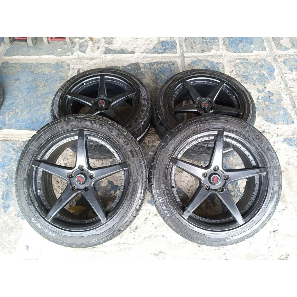 Velg Mobil Bekas Toyota Innova Ring 18 Rays R18 Lebar 8,5 Lobang Baut 5 Ban 225 50 R18 Forceum Hena