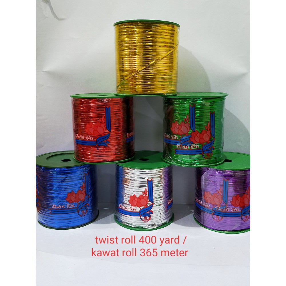 

400 Yard Pita Kawat / Twist Tie / Kawat Untuk Bingkisan Ulang Tahun