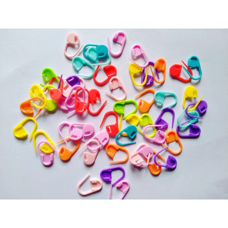 Peniti Hijab Rainbow Plastik Colorful Random Satuan