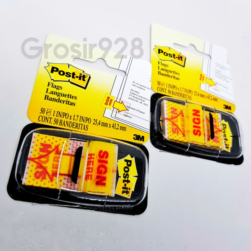 

HJK Post It 3M Flags Sign Here ORIGINAL