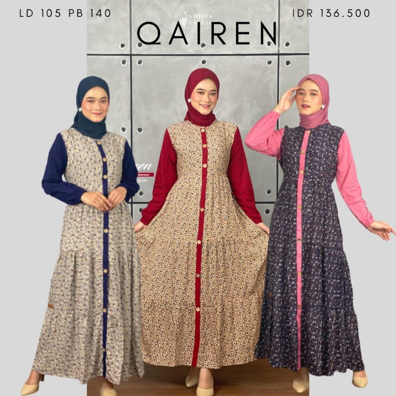 Terbaru|| Qaireen dress by Ghina fashion