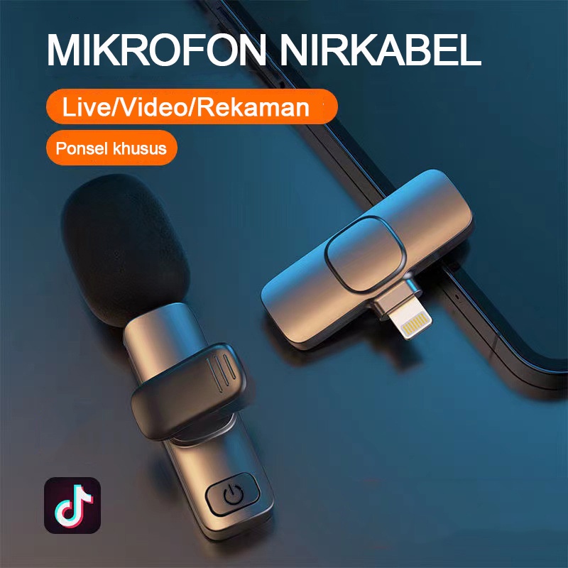Mikrofon lavalier nirkabel Mikrofon nirkabel pengurangan kebisingan radio 2.4G