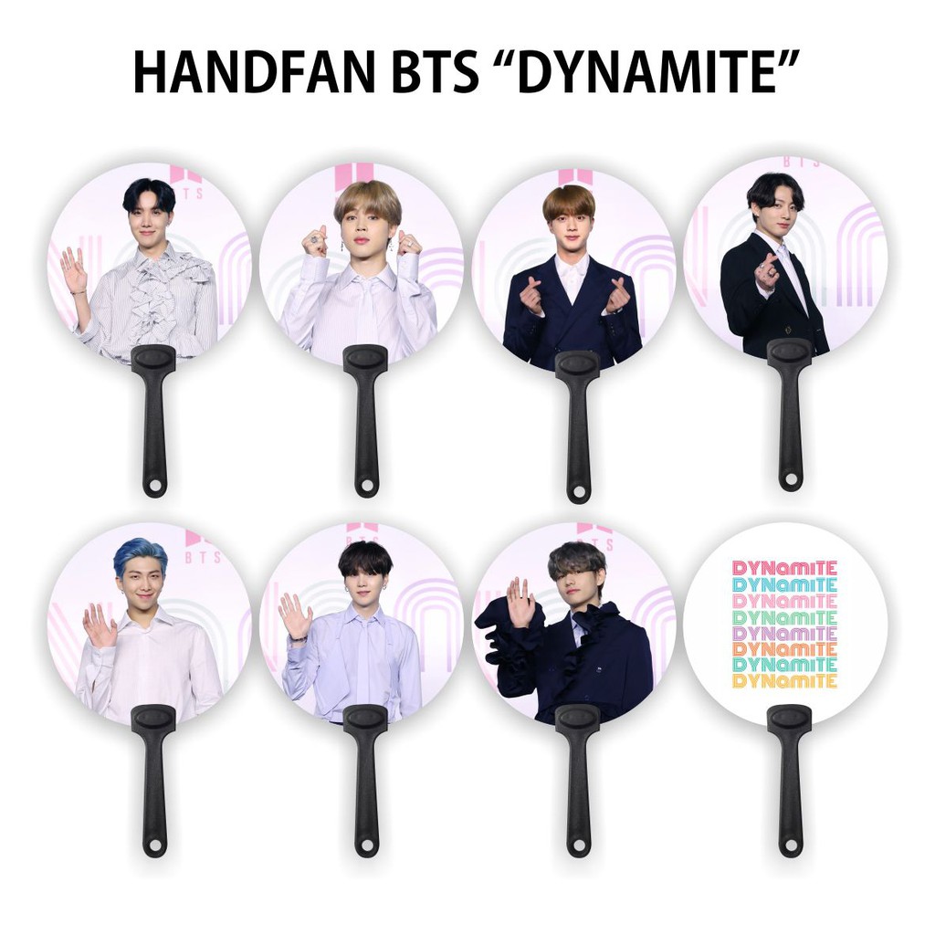 KIPAS TANGAN HANDFAN BTS DYNAMITE FULL MEMBER  READY STOCK