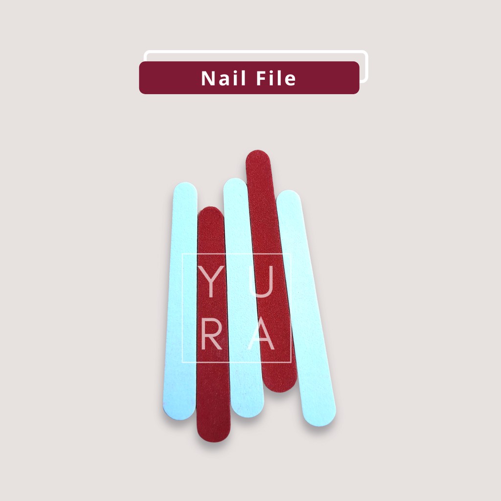 Nail File Kikir Kuku Nail Art Merah Double (NT-21)