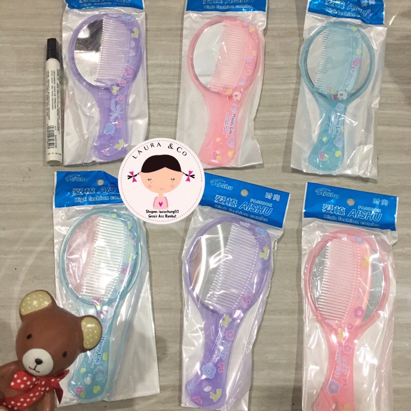 Cermin kaca sisir 6pc doll Lol grosir lusinan