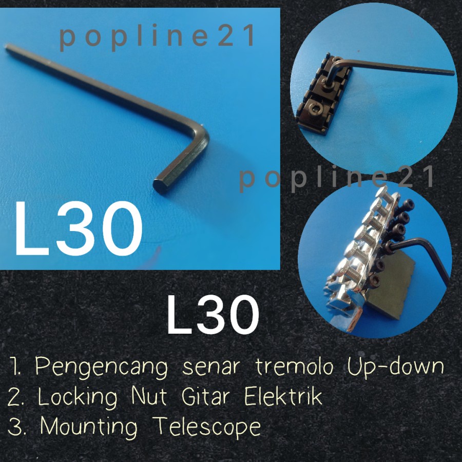 Kunci L untuk Tremolo Up-down Gitar Elektrik Locking Nut Sadel Bridge