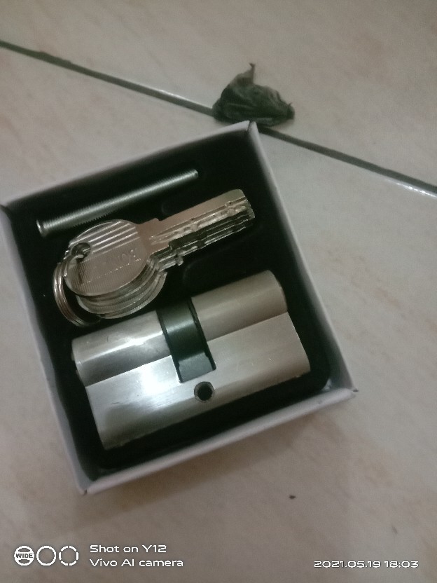 Cylinder L Silinder L Anak Lubang Kunci Pintu Besar Jantung Kuningan