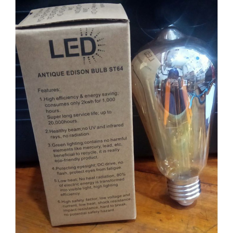 Lampu Pijar Vintage Model Bohlam Edison - 60W - ST64