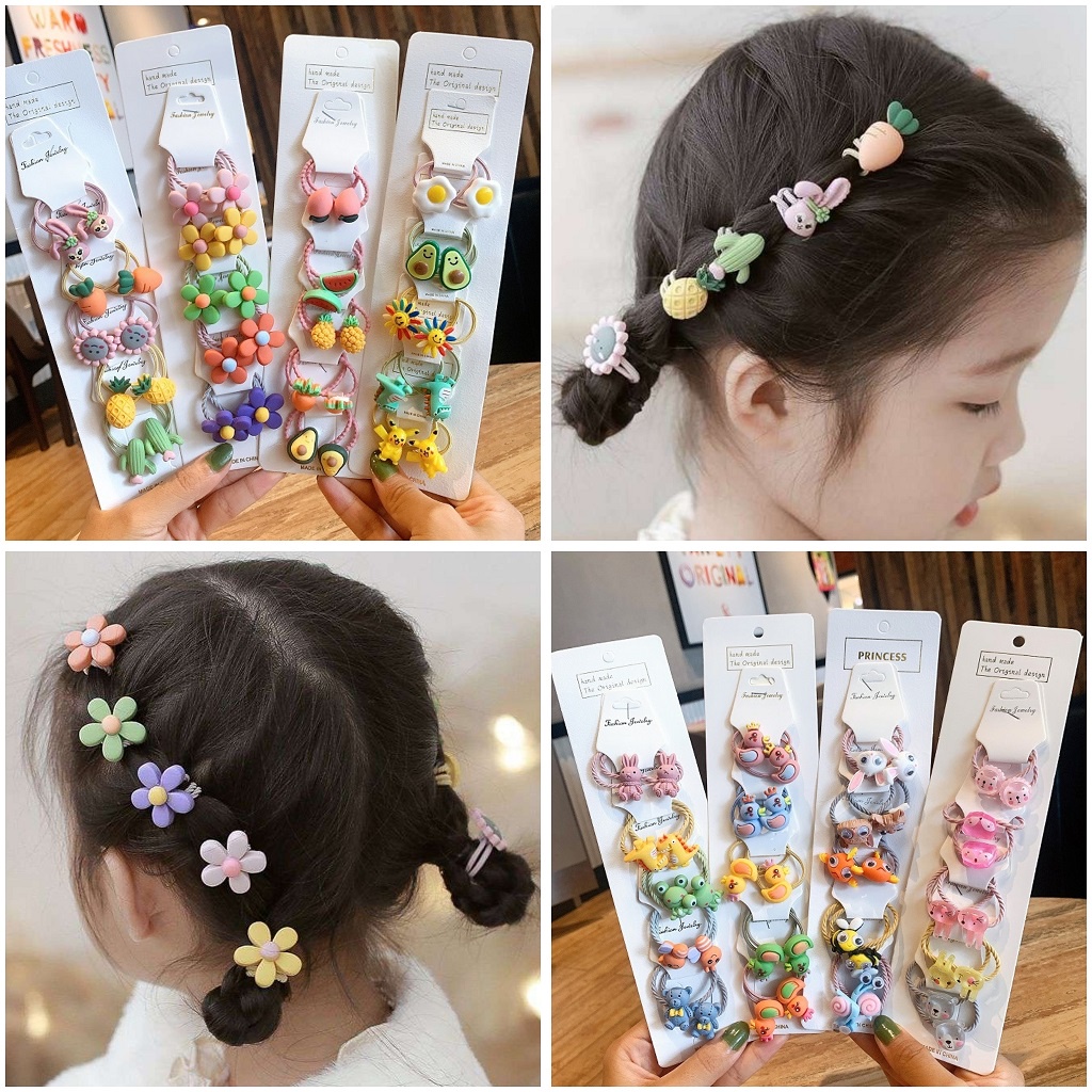 IR2-10PCS/SET Ikat Rambut Anak Korea Stylish