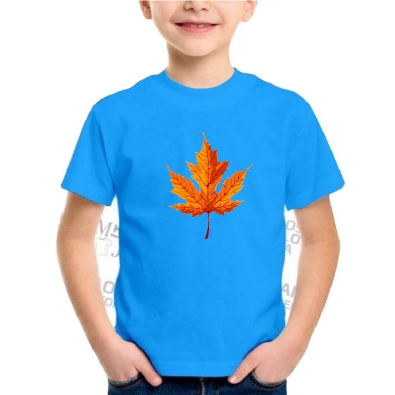 BAJU ANAK ANAK SABLON DIGITAL BERKUALITAS BISA UNISEX KATUN 30 S DAUN KETAPANG