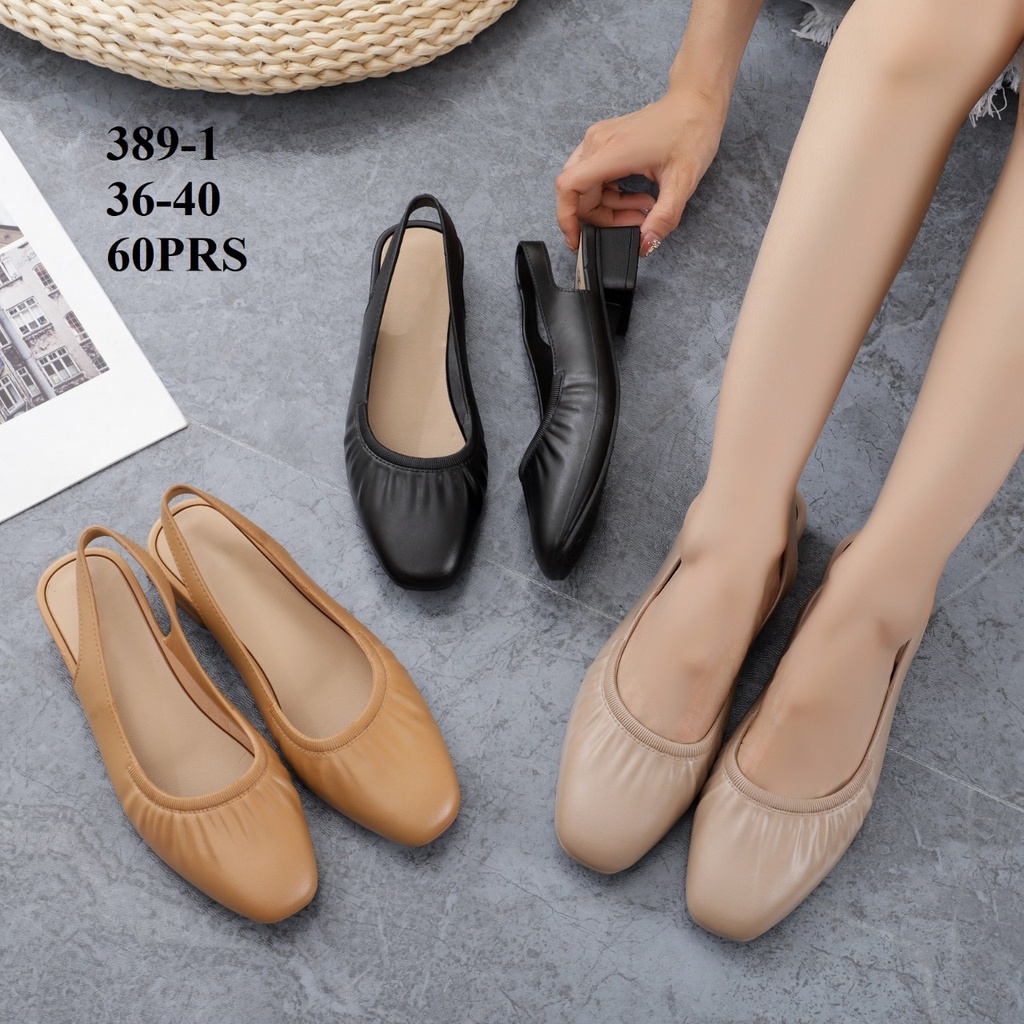 Sepatu Jelly Flatshoes Wanita Import Balance Model Tali Belakang 389