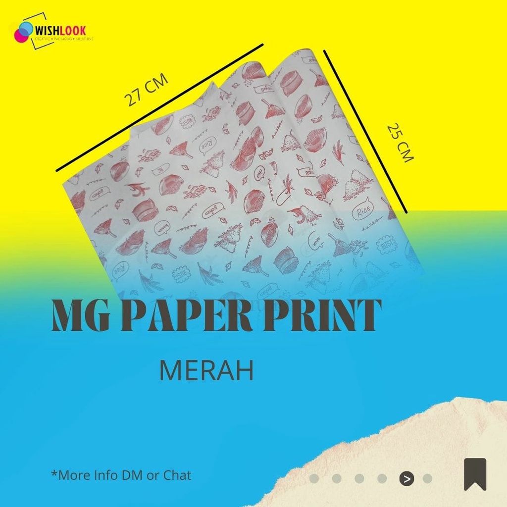 Kertas Pembungkus Nasi KFC 25x27 Motif