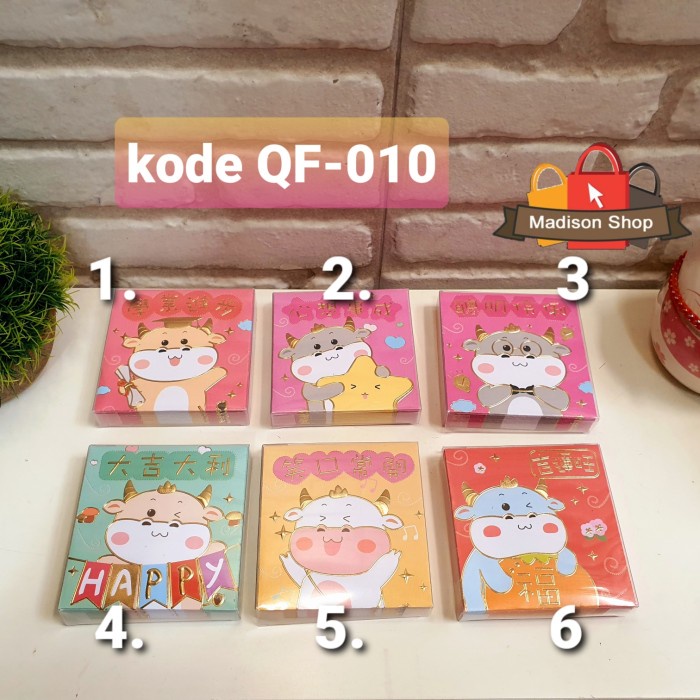 

Menyurat-Surat- Angpao Imlek Isi 22 Kerbau 2021 Ampao Murah Fuk Emas Angpau Merah Hoki - Qf 007 Box