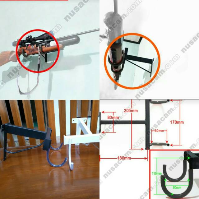 Rak senapan, gantungan senapan, senapan angin senapan pcp kuat harga termurah