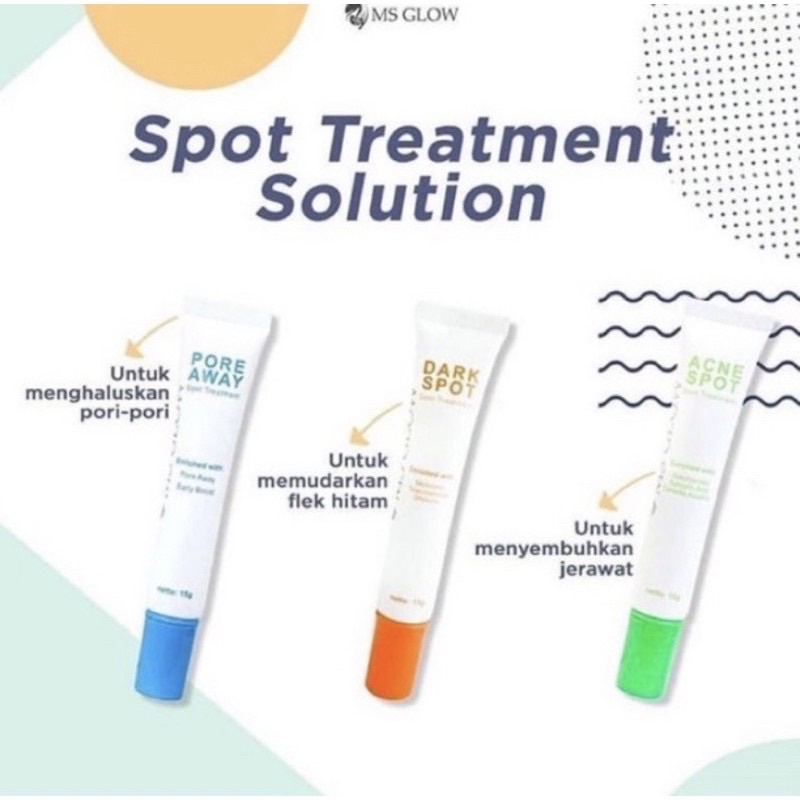 SPOT TREATMENT MS GLOW / ACNE SPOT MS GLOW / DARK SPOT MS GLOW / PORE AWAY MS GLOW