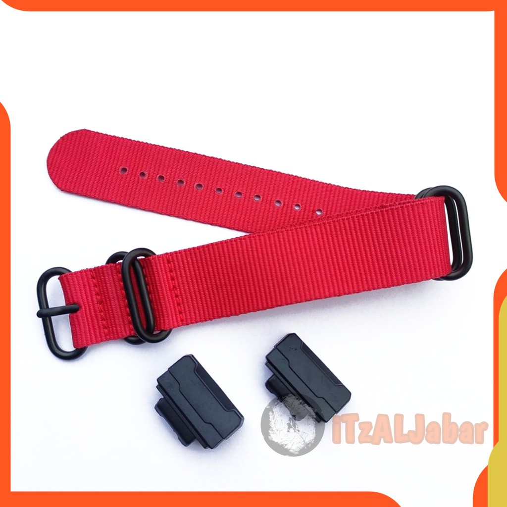 Tali jam tangan Casio G shock Kanvas Zulu strap Adapter - Merah