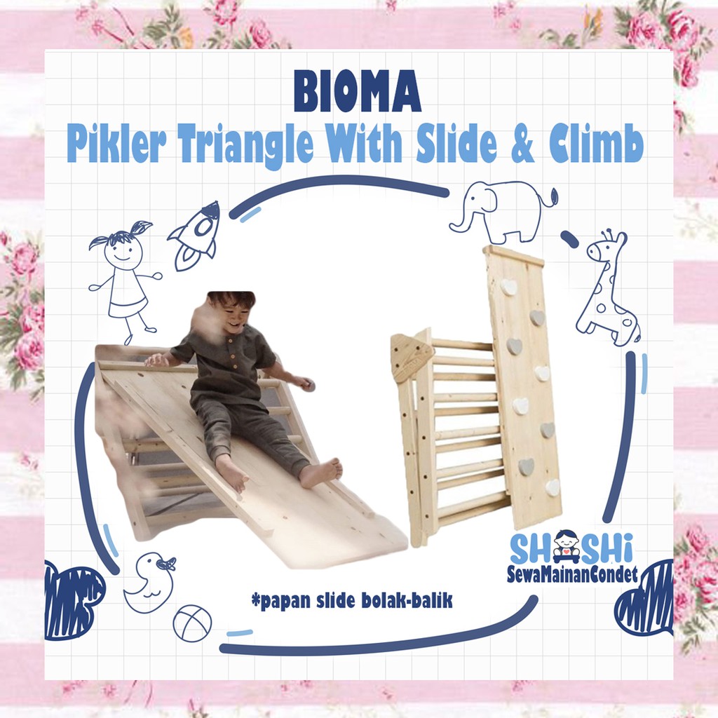 Sewa  Bioma Pikler Triangle With Slide n Climb