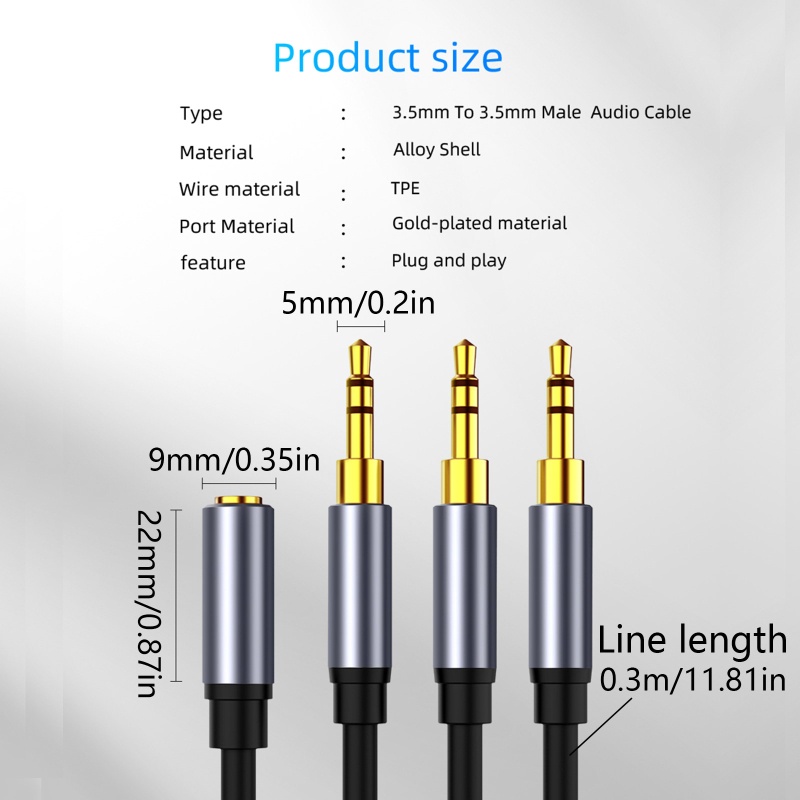 Bt Kabel Adapter Kabel Aux Cord Stereo 3.5mm Untuk Perangkat Portable Dengan Port 3.5mm