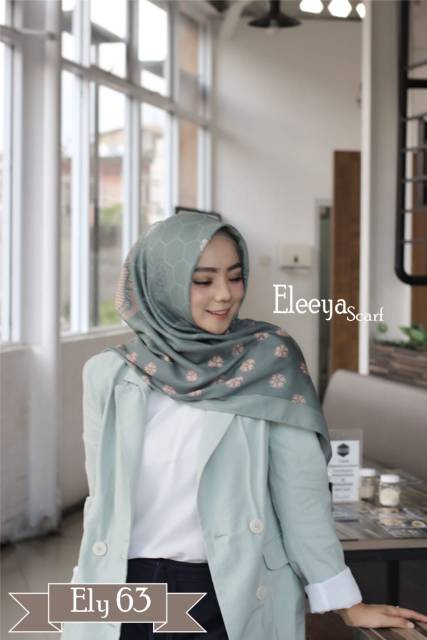 HIJAB SEGIEMPAT MOTIF ELY 63 II Eleeya Scarf