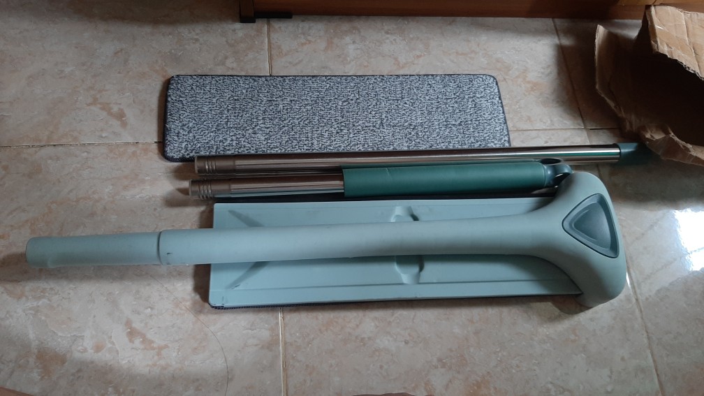 Newstyle Alat Pel Lantai D12 Mop Cleanze 2 Kain Tidak Usah Bilas Pakai Tangan Lazy Mop