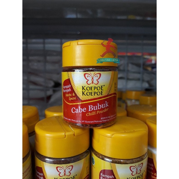 

Koepoe Cabe Bubuk 23gr / Kp Cabe Bubuk / Cabe Bubuk / Chili Powder / Kp Chili Powder