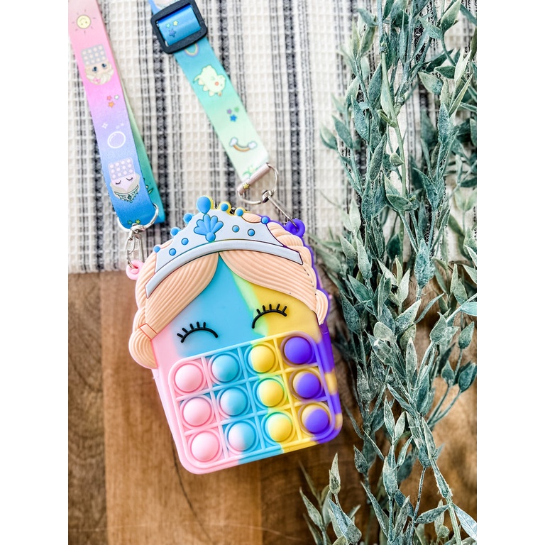TERMURAH! TAS POP IT ANAK MODEL PRINCESS / TAS SELEMPANG ANAK - P-032