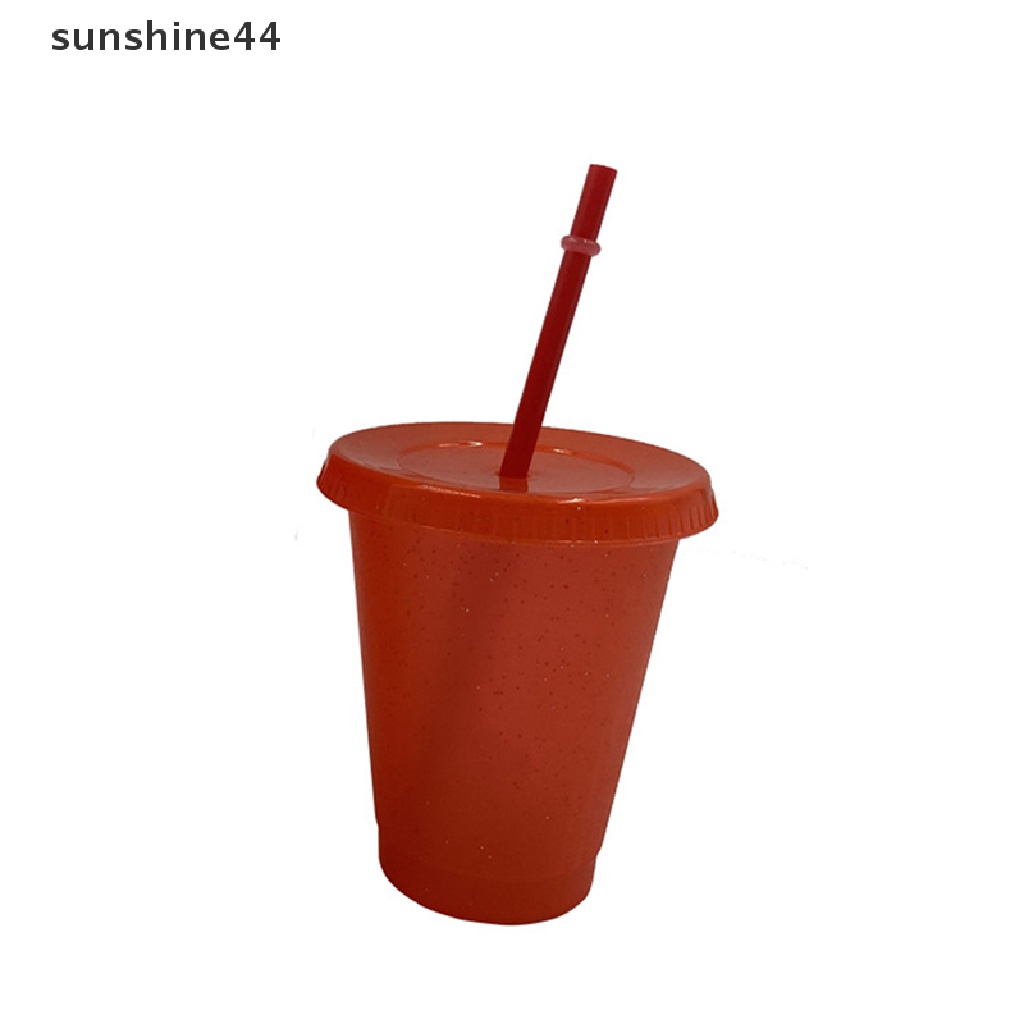 Sunshine Botol Air Minum Portable Reusable Dengan Sedotan