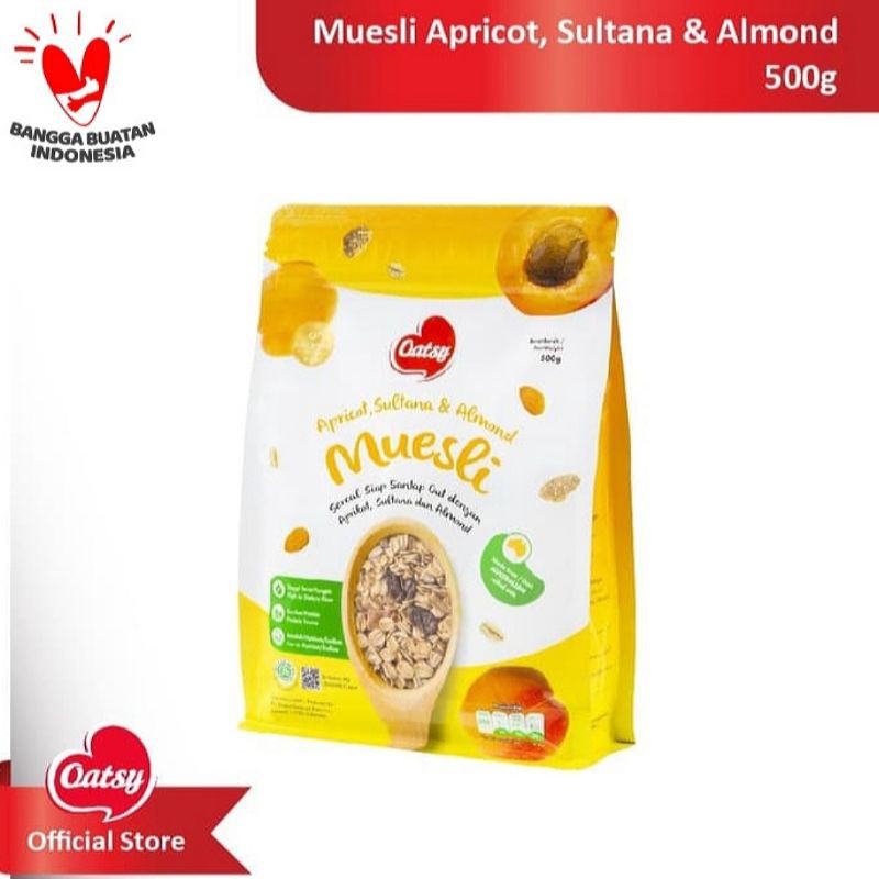 

Muesli Oatsy Apricot Sultana dan Almond 500gr