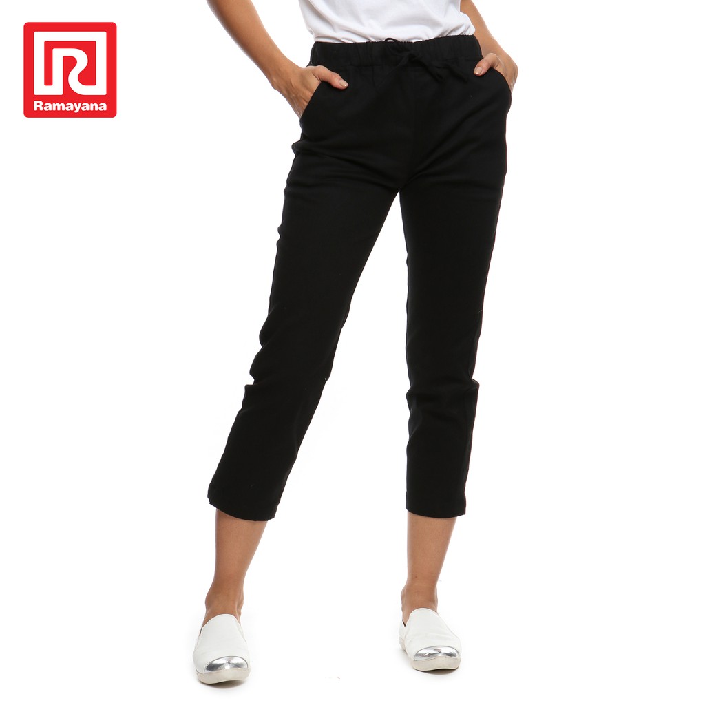 Ramayana Pink By Jj Pakaian Wanita  Celana  Chinos  Black 