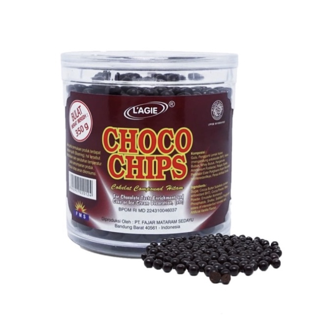 

Lagie Coklat Choco Chips Bulat Hitam 350gr