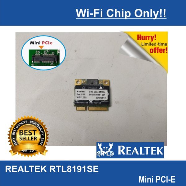 ET21 WFI-RTL-11 Internal WiFi Card WiFi Chip Laptop Notebook Netbook REALTEK RTL8191SE REPLACE WITH 