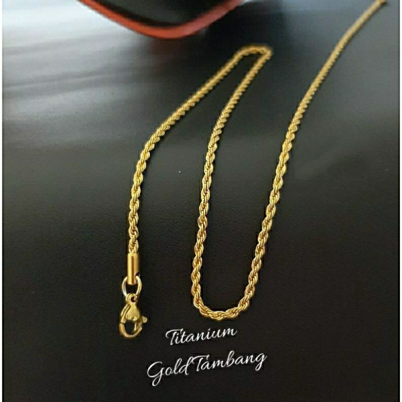 Kalung Titanium Model Tambang High Quality Anti Karat