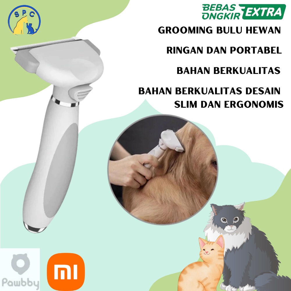 Pawbby Sisir Bulu Binatang Peliharaan Hair Removal Comb Pet Grooming Tool