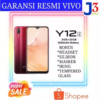Vivo Y12s 3 32 Y12i 3 32 New Grs Resmi Vivo Shopee Indonesia