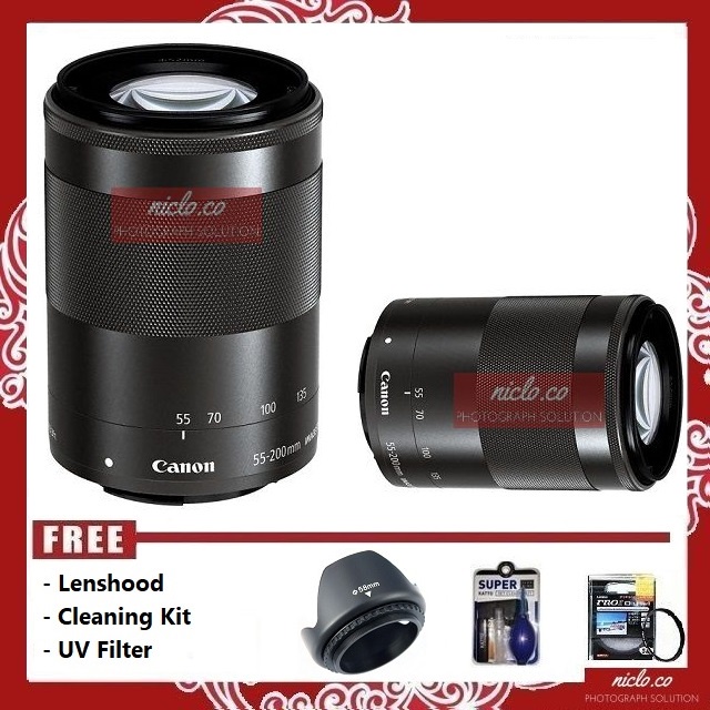 [NEW] LENSA CANON EF 55-200 mm F/4-5 6.3 IS STM AUTOFOCUS - Garansi 1 Tahun | for Canon Kamera EOS M