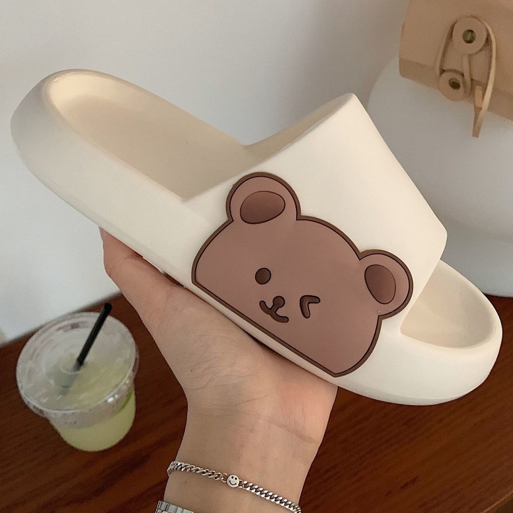 [littlecrab] Sendal Rumah Berkualitas Bear Samping Sandal Lucu Unik Beruang Keren Trendy Sandal Empuk Sendal Karet Korean Style