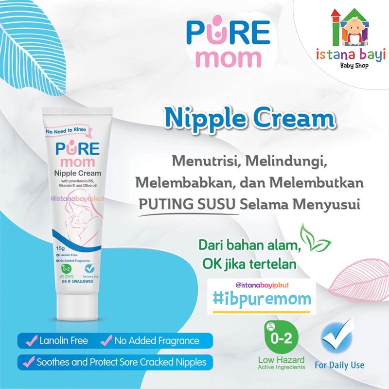 Pure Mom Nipple Cream - Krim puting lecet