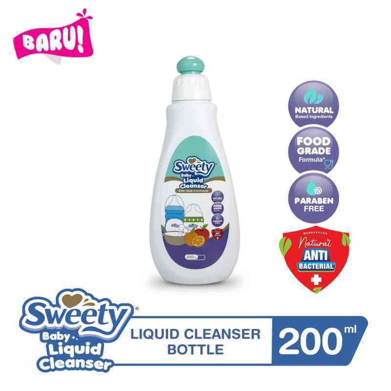 Bisa COD Sweety Baby Liquid Cleanser 200 ml Bottle Pembersih Botol Bayi Sweety Cair - Sweety Liquid Cleanser