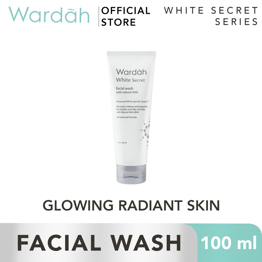 WARDAH WHITE SECRET FACIAL WASH WITH NATURAL AHA 100ML