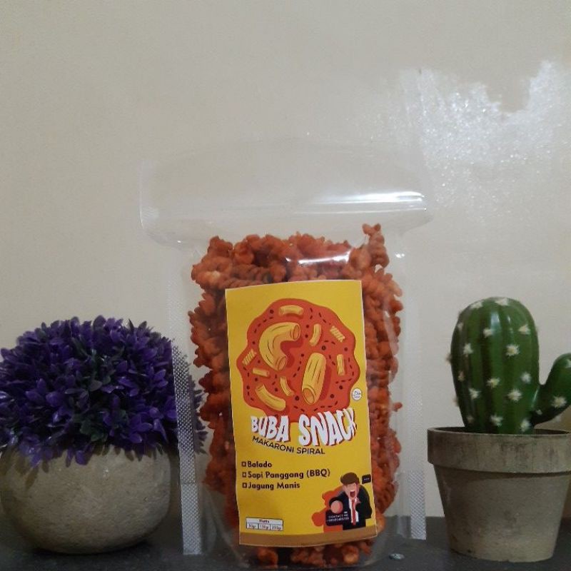 

Makaroni Spiral 250gr plastik Buba Snack
