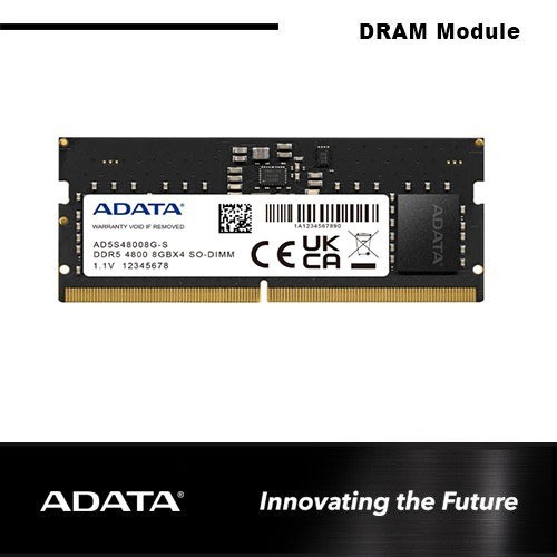 ADATA DDR5 4800MHz 16GB (1x16GB) - RAM SODIMM Single Channel